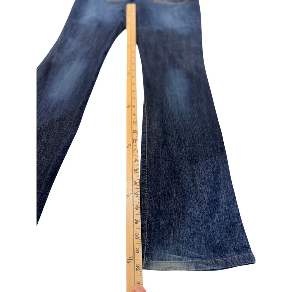 Lei Ashley Low Rise Slim Boot Jeans Women’s Size 11 Medium Wash Y2K - Picture 3 of 5